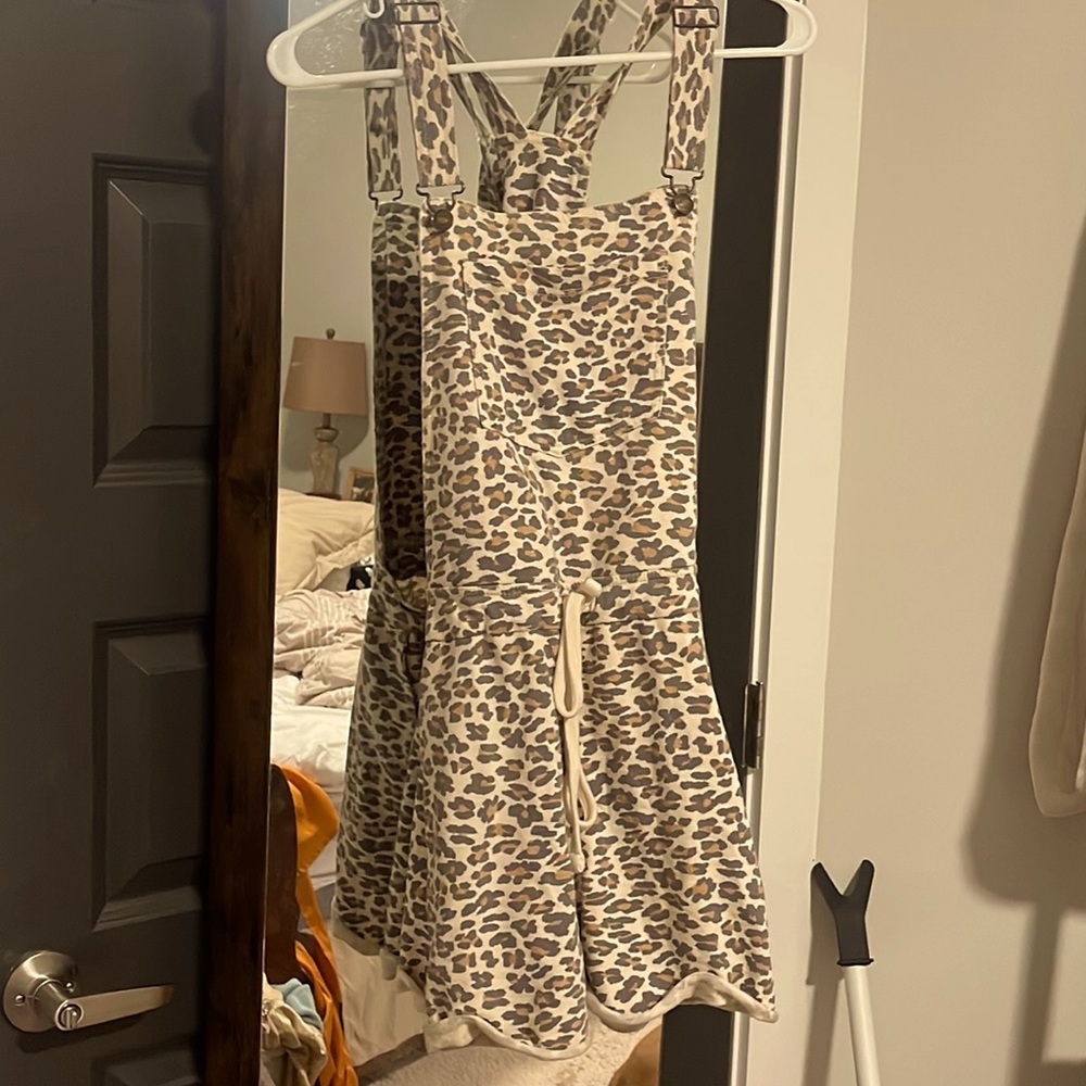 Leopard Print Overalls